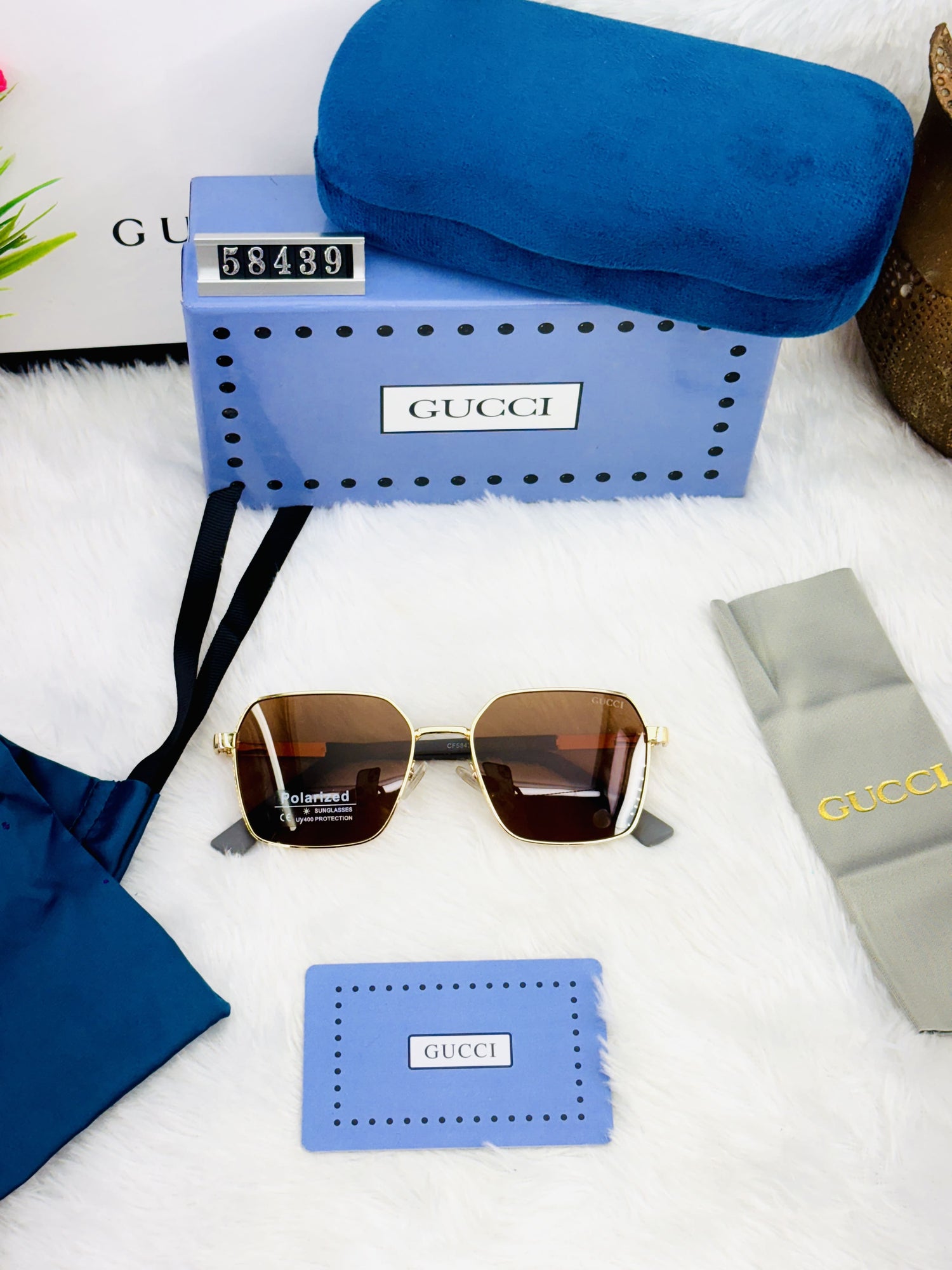 Luxury Polarized Square Sunglasses for Men – Gucci Style | UV Protection