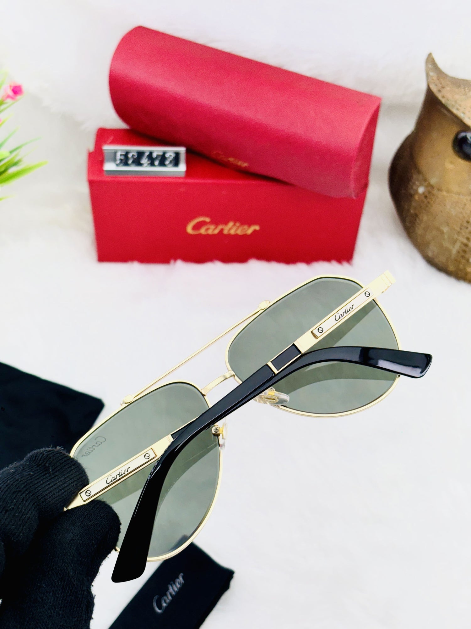 Cartier Style Men’s Aviator Sunglasses – Gradient Lenses & Premium Metal Frame