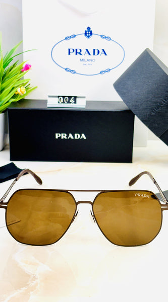 Premium Prada-Inspired Aviator Sunglasses for Men – Stylish Brown Lens | Luxury Replica Eyewear