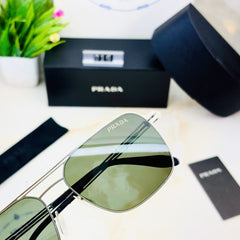 Premium Prada-Inspired Metal Frame Sunglasses for Men – Stylish & UV Protected