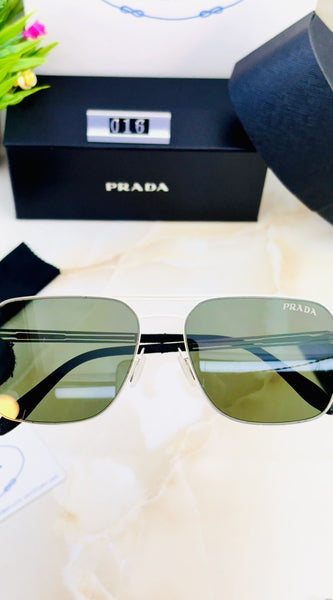 Premium Prada-Inspired Metal Frame Sunglasses for Men – Stylish & UV Protected