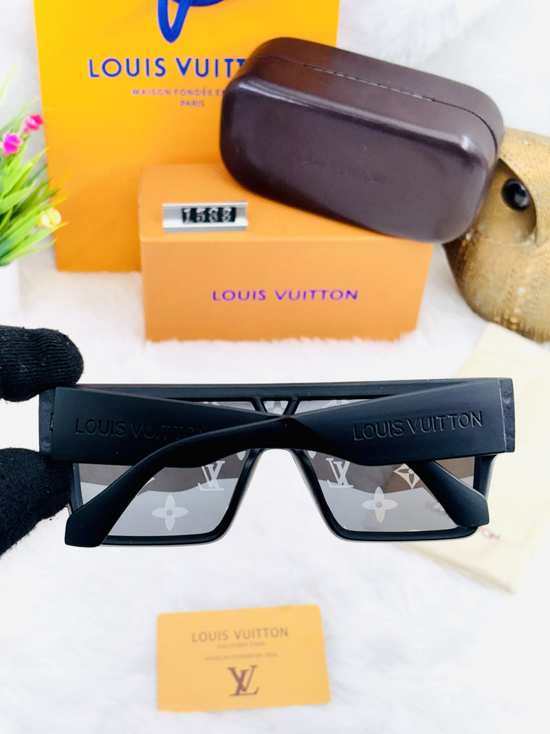Luxury-Inspired LV Monogram Shield Sunglasses – Designer Look, Affordable Price