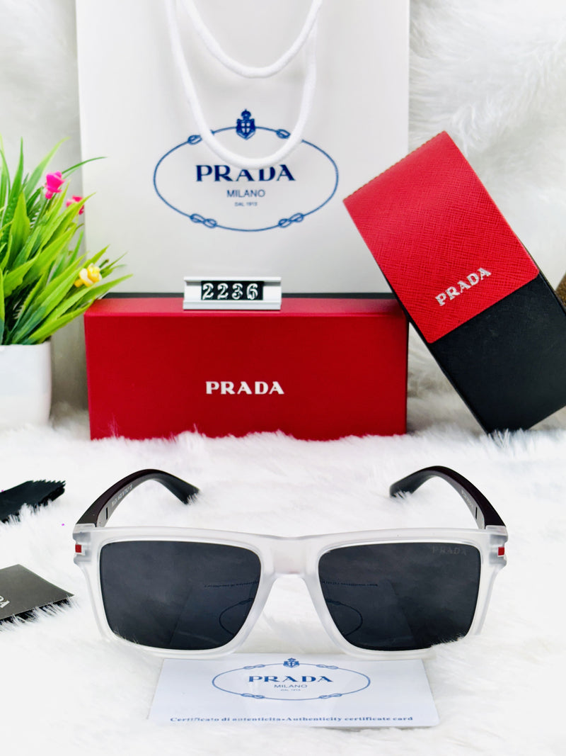 Premium Replica Prada Rectangle Sunglasses – Trendy Designer-Inspired Eyewear for Men