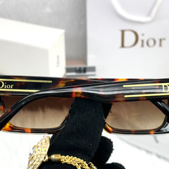 Dior-Inspired Tortoise Shell Sunglasses – Premium Designer Replica for Men & Women