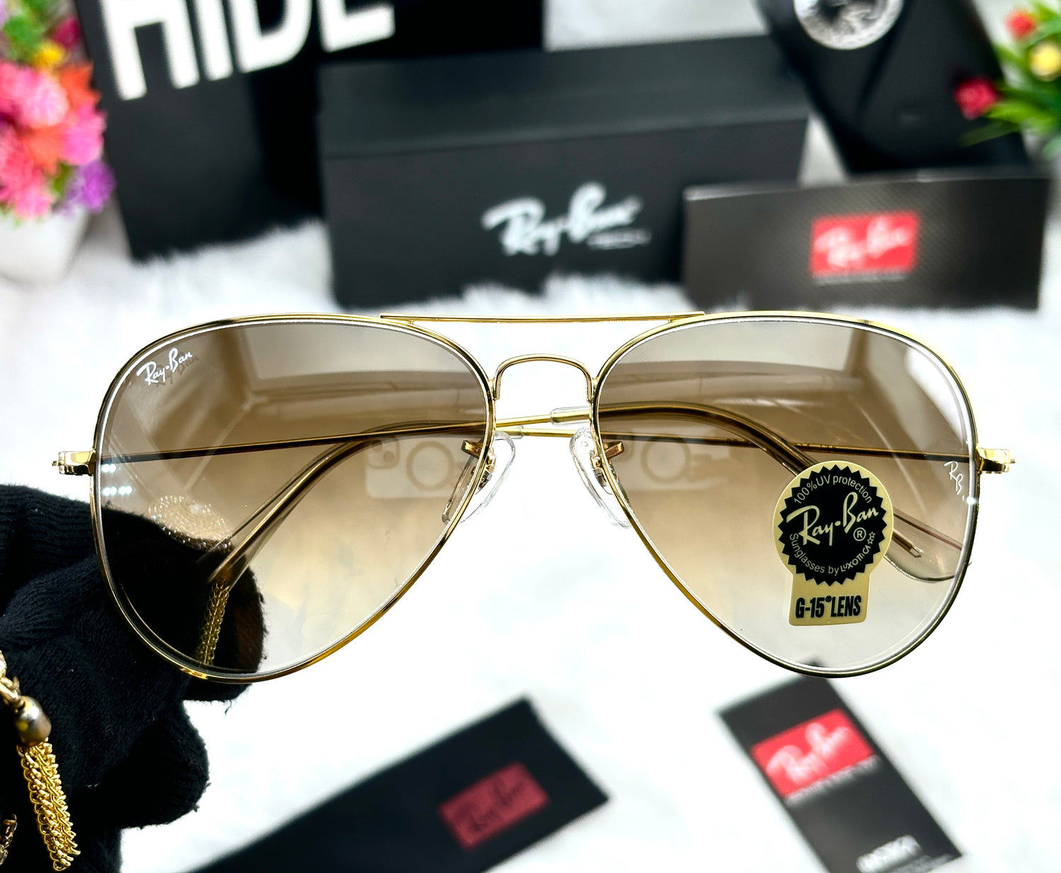 Premium Aviator Style Sunglasses | Classic Ray-Ban Inspired G-15 Lens | UV Protection