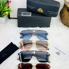 Maybach Style Luxury Square Sunglasses for Men – Bold & Elegant Look