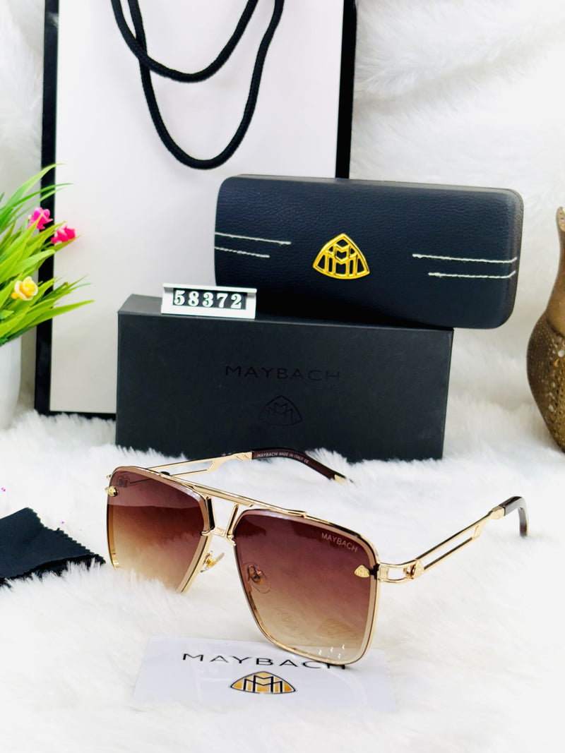 Maybach Style Luxury Square Sunglasses for Men – Bold & Elegant Look