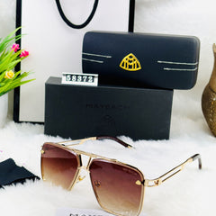 Maybach Style Luxury Square Sunglasses for Men – Bold & Elegant Look