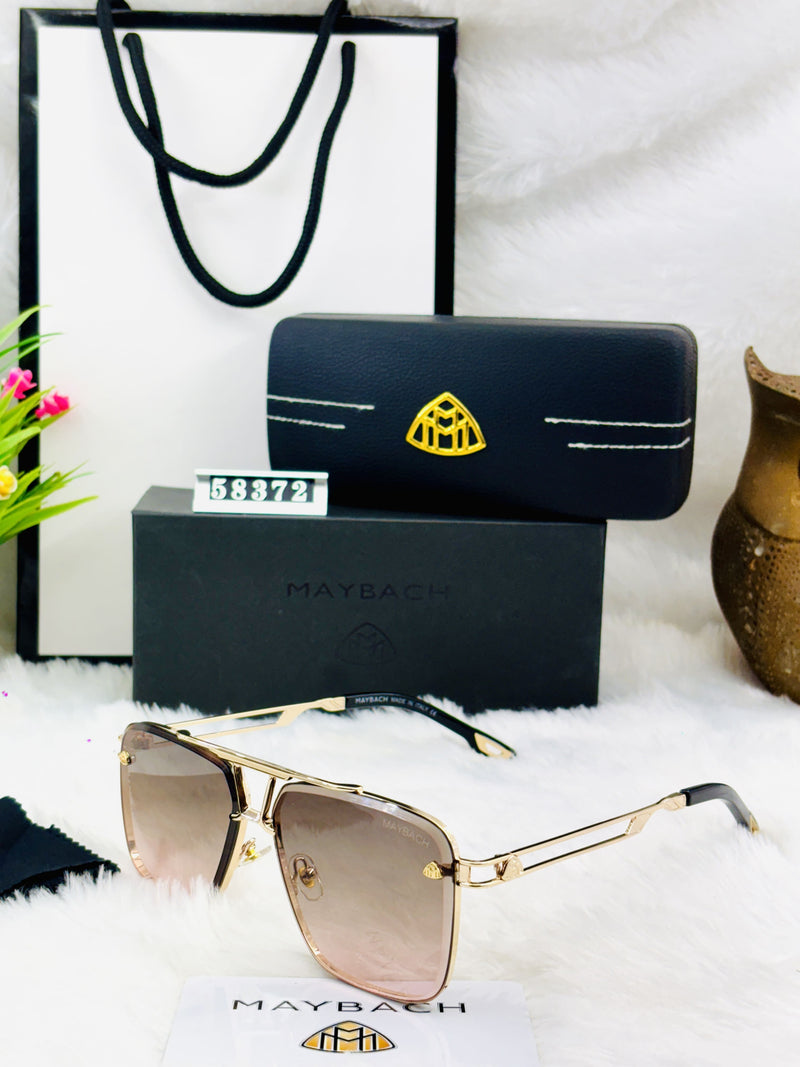 Maybach Style Luxury Square Sunglasses for Men – Bold & Elegant Look