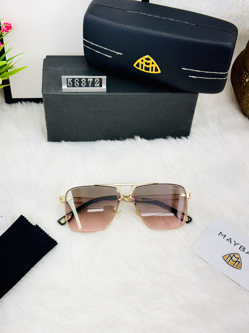 Maybach Style Luxury Square Sunglasses for Men – Bold & Elegant Look