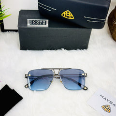 Maybach Style Luxury Square Sunglasses for Men – Bold & Elegant Look