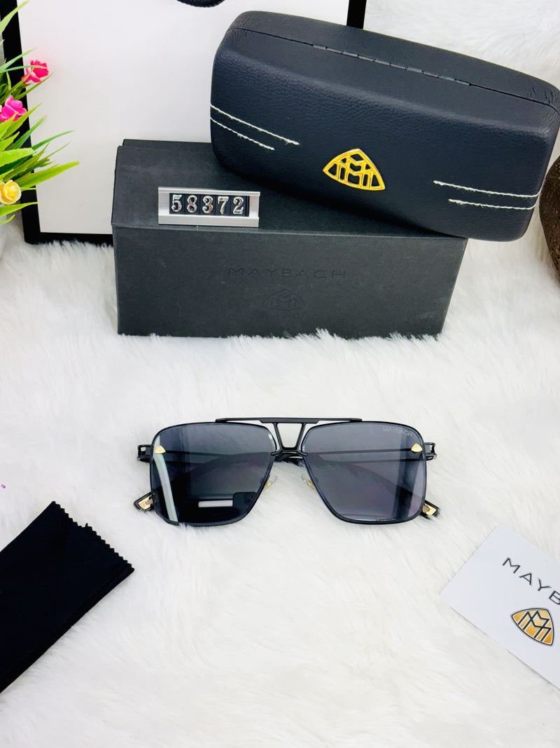 Maybach Style Luxury Square Sunglasses for Men – Bold & Elegant Look