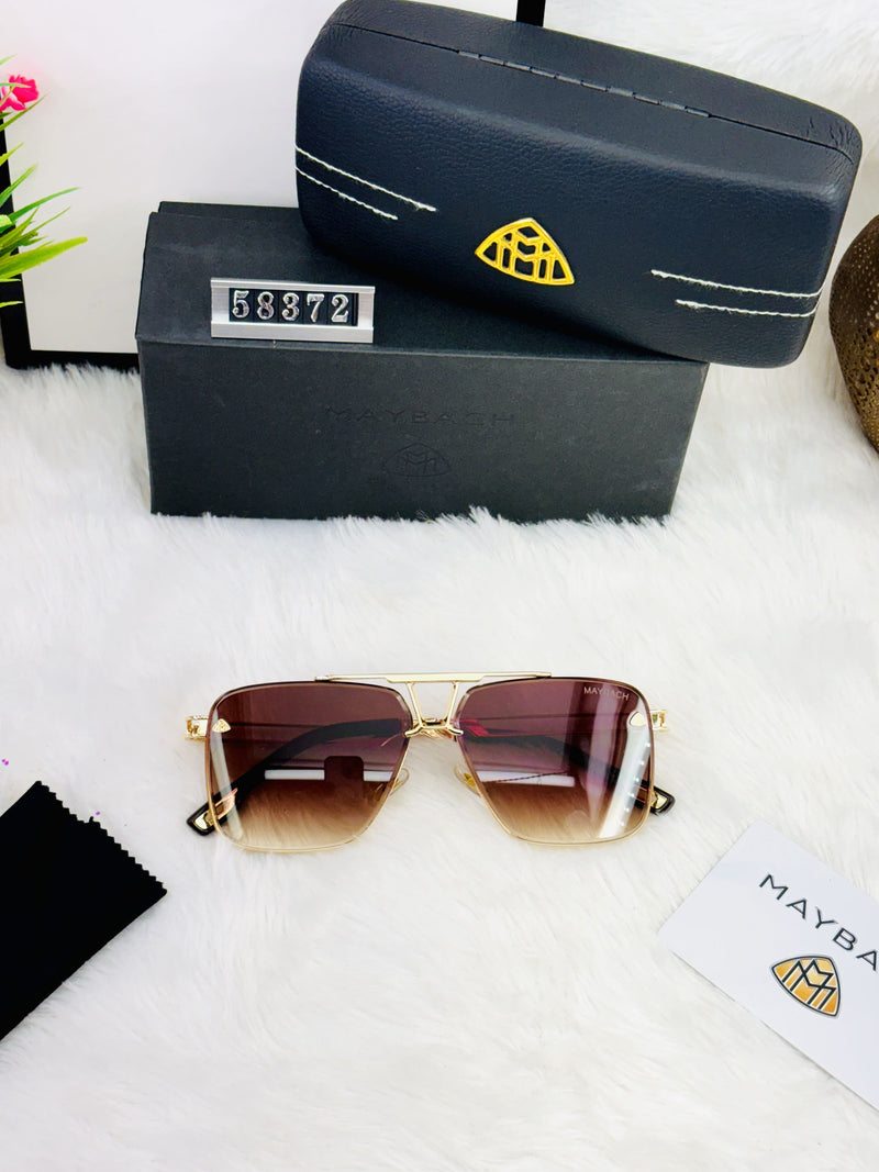 Maybach Style Luxury Square Sunglasses for Men – Bold & Elegant Look
