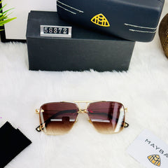 Maybach Style Luxury Square Sunglasses for Men – Bold & Elegant Look