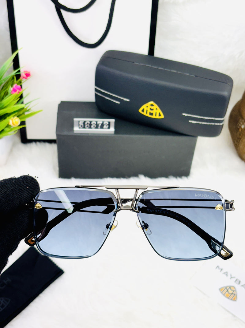 Maybach Style Luxury Square Sunglasses for Men – Bold & Elegant Look