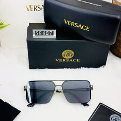 Versace Men’s Square Shield Sunglasses – Model 58427 | Luxury Statement Eyewear