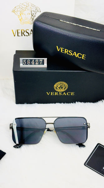 Versace Men’s Square Shield Sunglasses – Model 58427 | Luxury Statement Eyewear