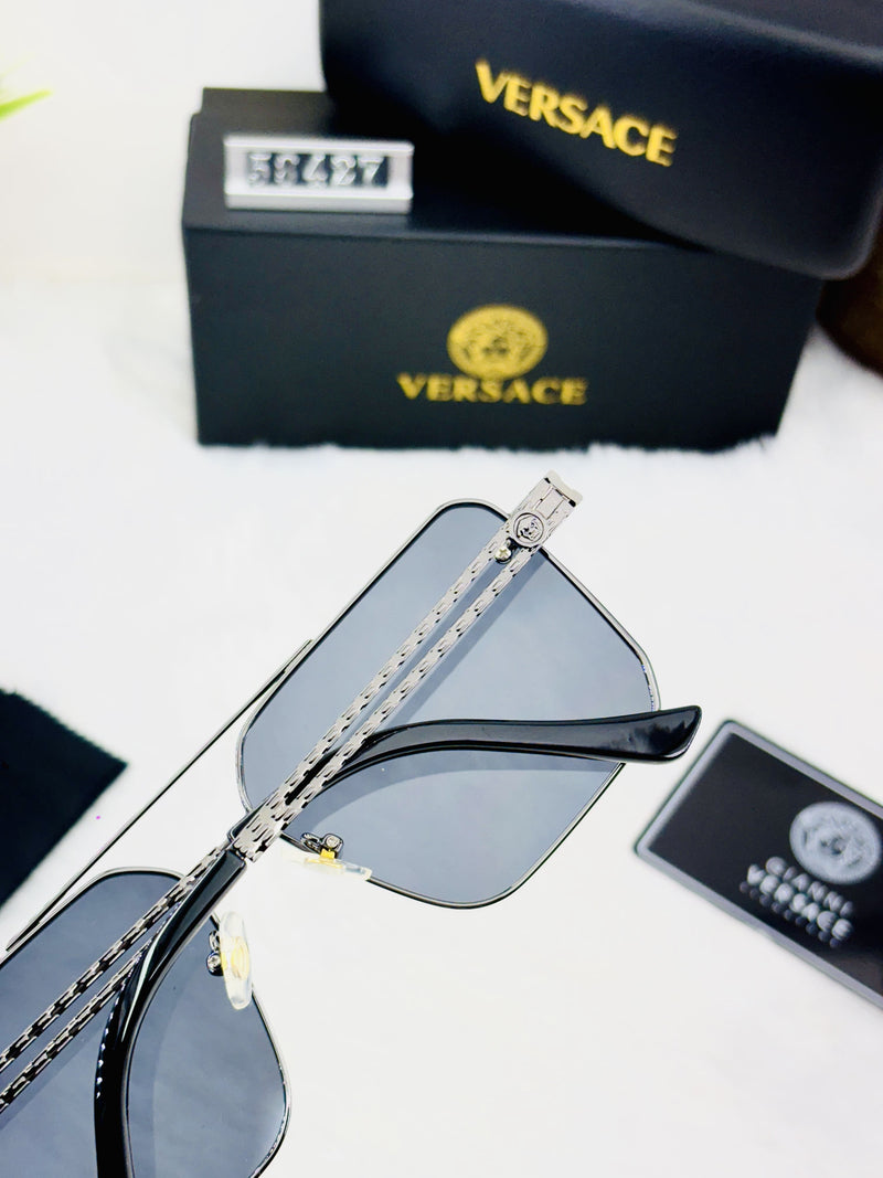 Versace Men’s Square Shield Sunglasses – Model 58427 | Luxury Statement Eyewear