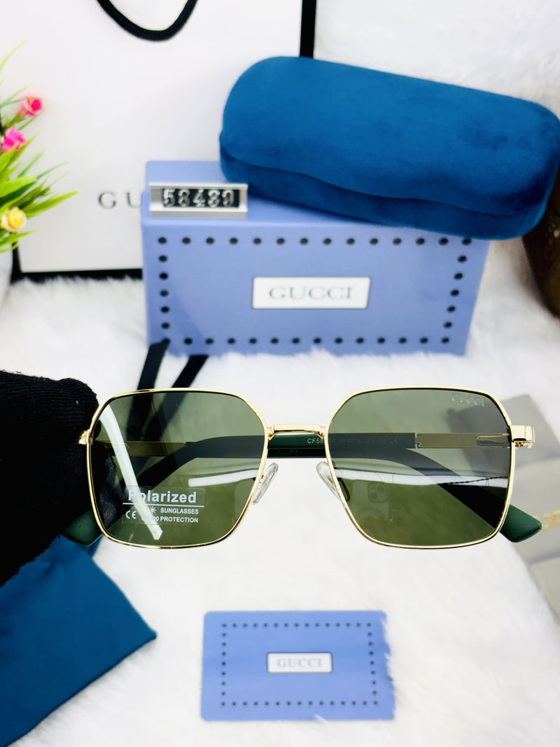 Luxury Polarized Square Sunglasses for Men – Gucci Style | UV Protection