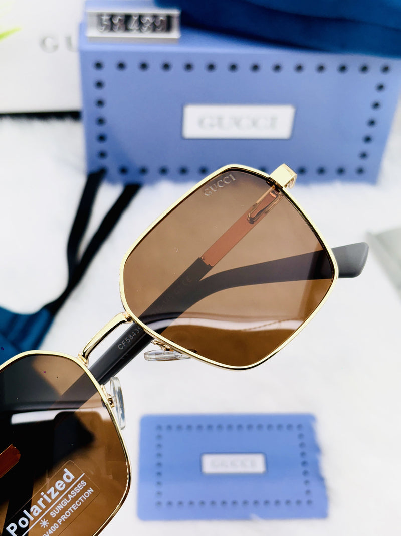 Luxury Polarized Square Sunglasses for Men – Gucci Style | UV Protection
