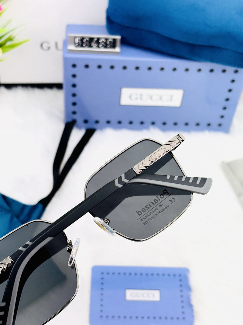 Luxury Polarized Square Sunglasses for Men – Gucci Style | UV Protection