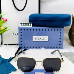 Luxury Polarized Square Sunglasses for Men – Gucci Style | UV Protection