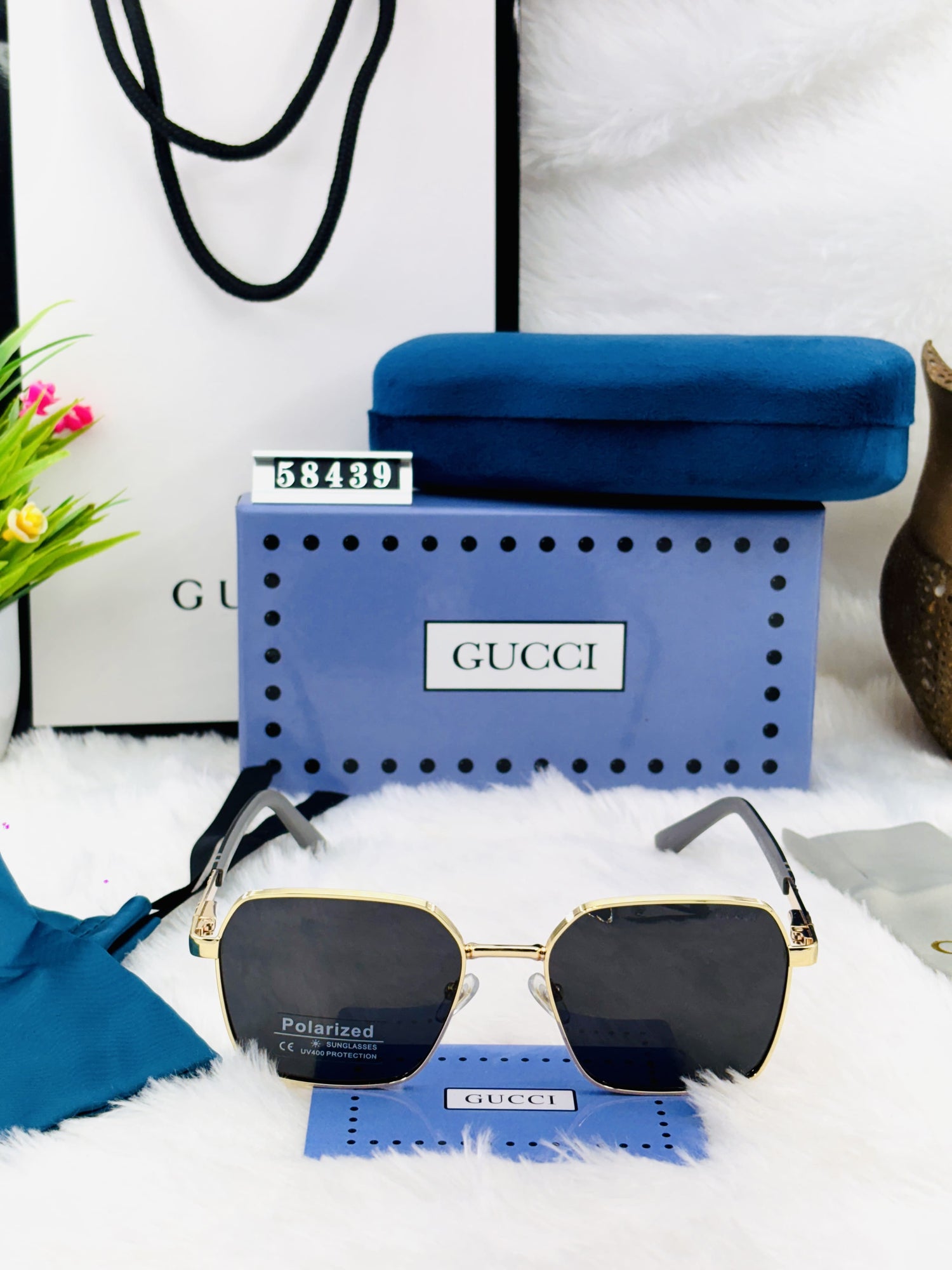 Luxury Polarized Square Sunglasses for Men – Gucci Style | UV Protection