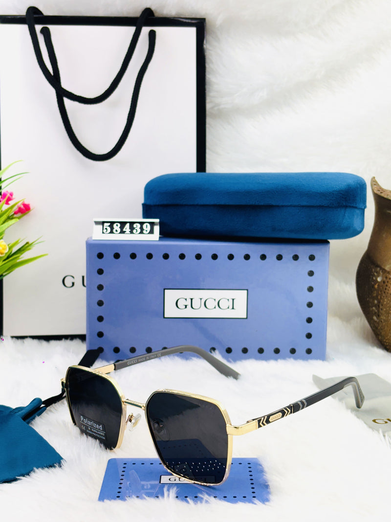 Luxury Polarized Square Sunglasses for Men – Gucci Style | UV Protection