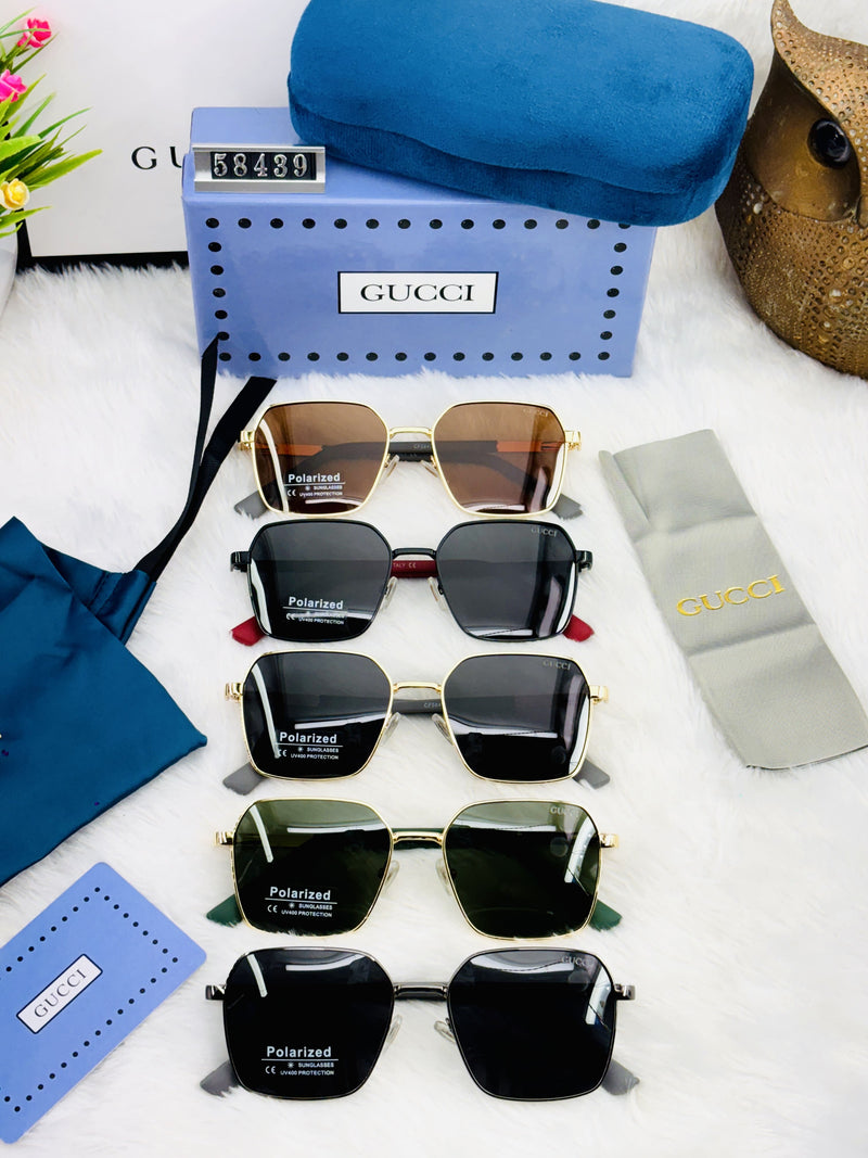Luxury Polarized Square Sunglasses for Men – Gucci Style | UV Protection