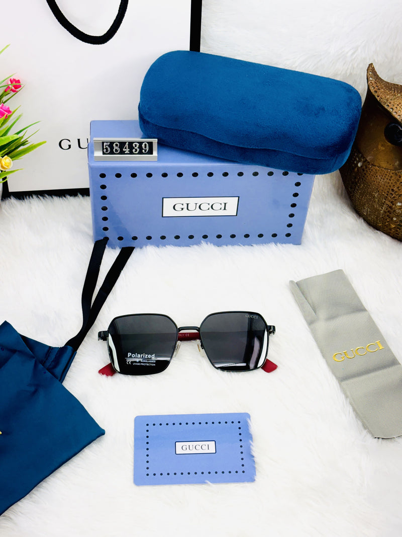 Luxury Polarized Square Sunglasses for Men – Gucci Style | UV Protection