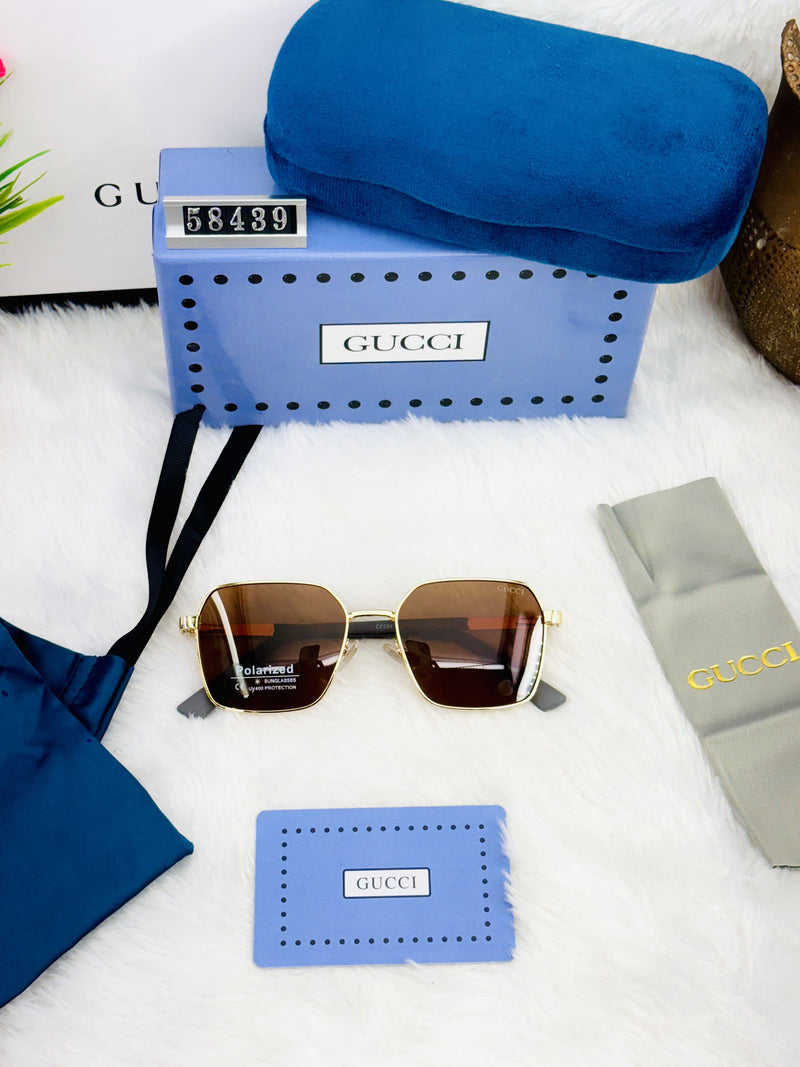 Luxury Polarized Square Sunglasses for Men – Gucci Style | UV Protection