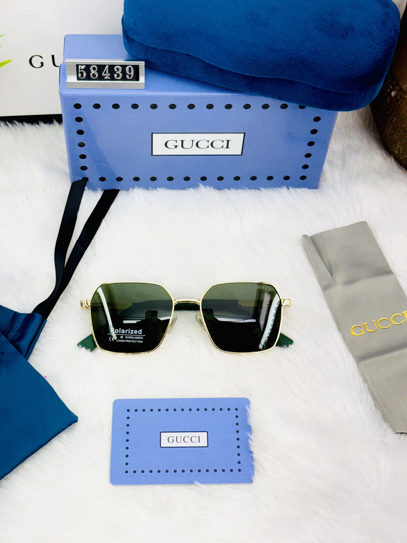 Luxury Polarized Square Sunglasses for Men – Gucci Style | UV Protection