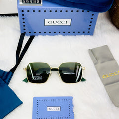 Luxury Polarized Square Sunglasses for Men – Gucci Style | UV Protection