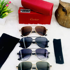 Cartier Style Men’s Aviator Sunglasses – Gradient Lenses & Premium Metal Frame