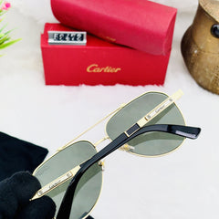 Cartier Style Men’s Aviator Sunglasses – Gradient Lenses & Premium Metal Frame