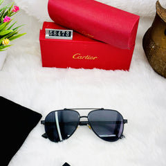 Cartier Style Men’s Aviator Sunglasses – Gradient Lenses & Premium Metal Frame