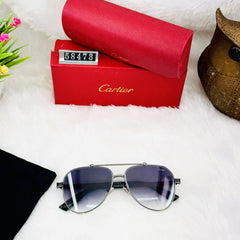 Cartier Style Men’s Aviator Sunglasses – Gradient Lenses & Premium Metal Frame