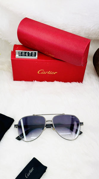 Cartier Style Men’s Aviator Sunglasses – Gradient Lenses & Premium Metal Frame