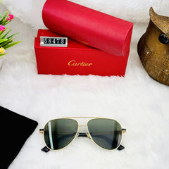 Cartier Style Men’s Aviator Sunglasses – Gradient Lenses & Premium Metal Frame