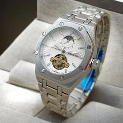 Audemars Piguet Royal Oak Style Luxury Automatic Watch with Moonphase – Stainless Steel Men’s Timepiece