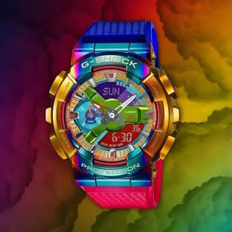 Vibrant Multi-Color Men's Digital Watch with Shock Resistance and Bold Design