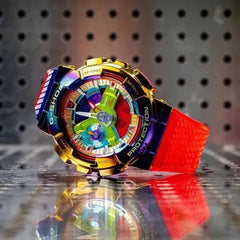 Vibrant Multi-Color Men's Digital Watch with Shock Resistance and Bold Design