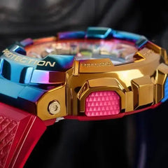 Vibrant Multi-Color Men's Digital Watch with Shock Resistance and Bold Design