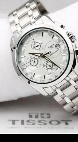 Elegant Tissot Chronograph-Style Men's Watch | Stainless Steel Luxury Wristwatch