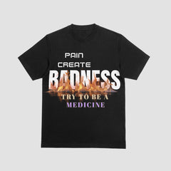 Premium Oversized T-Shirt – “Pain Creates Badness” | 240 GSM | 100% Cotton | Zero Shrinkage