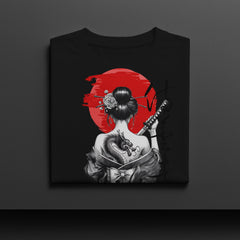 Premium Samurai Geisha Art T-Shirt – Oversized | 240 GSM | 100% Cotton | HD Print | Zero Shrink