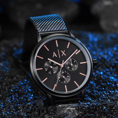 Luxury Chronograph Black Mesh Men's Watch | Timeless Elegance & Modern Style
