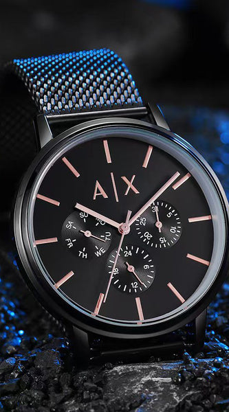 Luxury Chronograph Black Mesh Men's Watch | Timeless Elegance & Modern Style