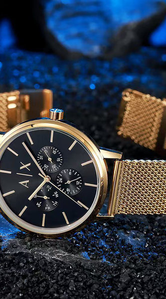 Rose Gold Chronograph Mesh Watch for Men | Premium Luxury Look & Functionality