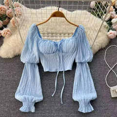 Sky Belle Puff Sleeve Top
